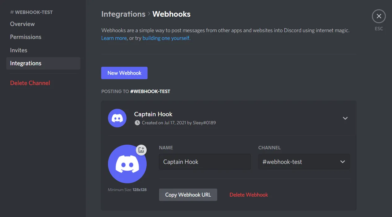 Webhook integrations